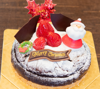ガトーショコラのクリスマスケーキ