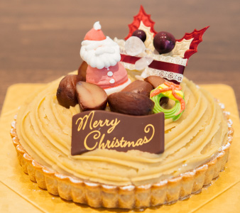 和栗のモンブランクリスマスケーキ